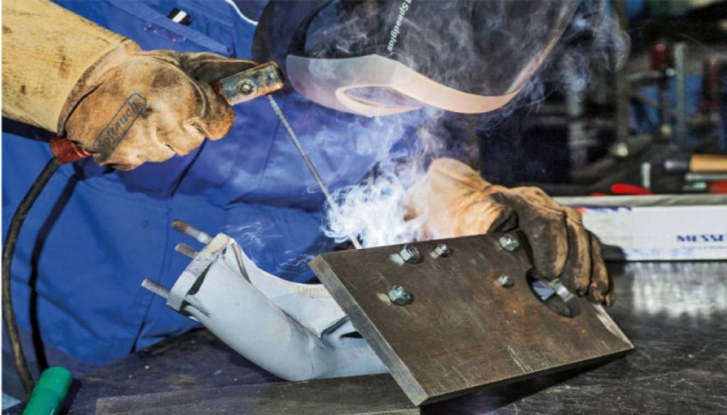 Punktschweißen Arbeiter